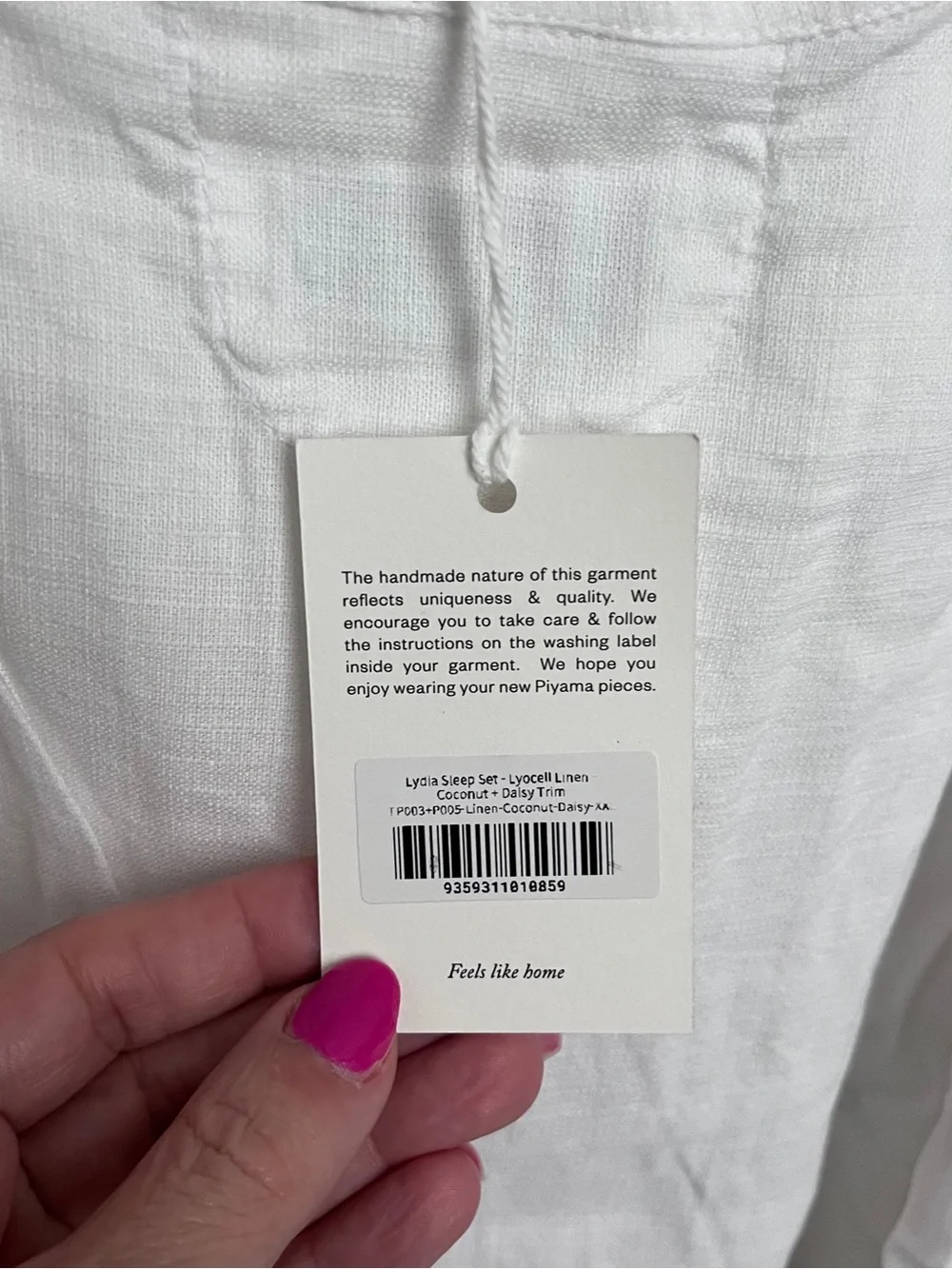 NWT Piyama Lydia Sleep Set White Size Large - Picture 10 of 12